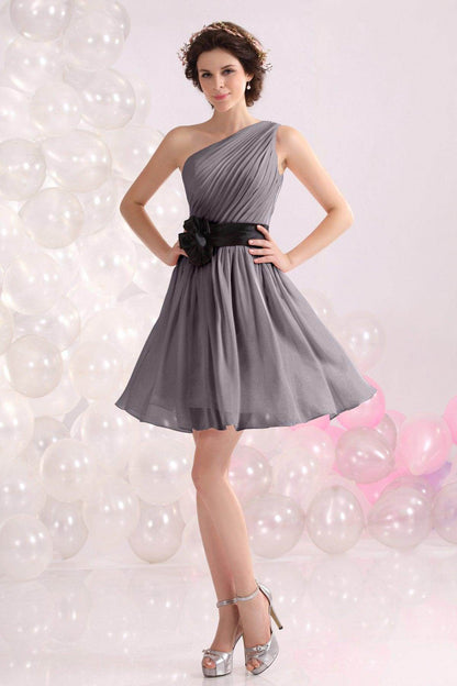 A-Line Short-Mini Chiffon Bridesmaids Dress COZB1301C