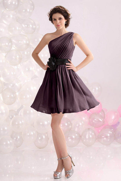 A-Line Short-Mini Chiffon Bridesmaids Dress COZB1301C