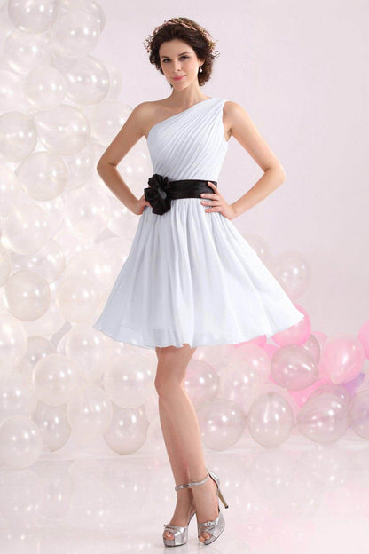 A-Line Short-Mini Chiffon Bridesmaids Dress COZB1301C