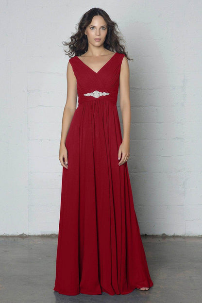 Sheath-Column Floor Length Chiffon Dress COZF14002