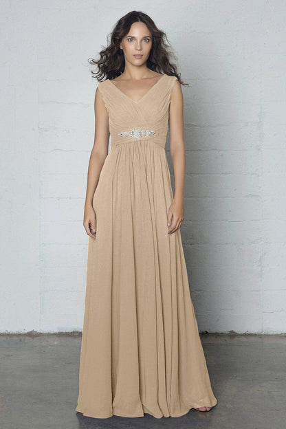 Sheath-Column Floor Length Chiffon Dress COZF14002