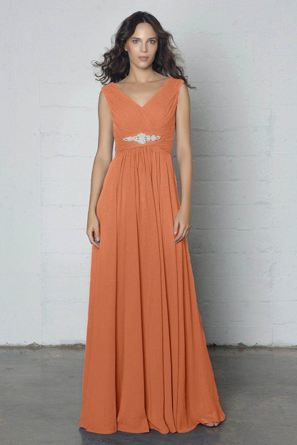 Sheath-Column Floor Length Chiffon Dress COZF14002