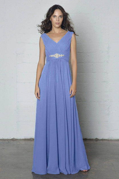 Sheath-Column Floor Length Chiffon Dress COZF14002