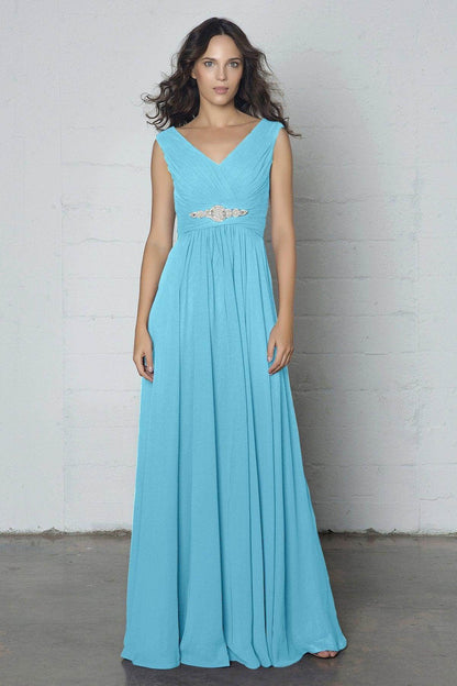Sheath-Column Floor Length Chiffon Dress COZF14002