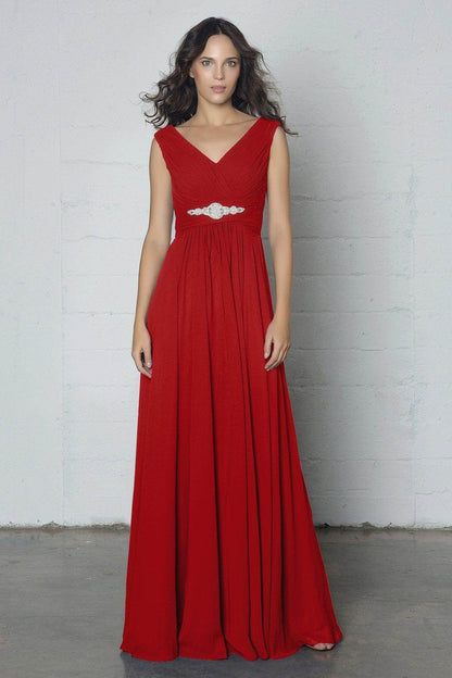 Sheath-Column Floor Length Chiffon Dress COZF14002