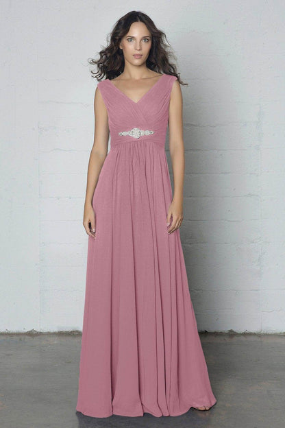 Sheath-Column Floor Length Chiffon Dress COZF14002