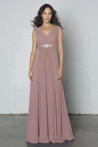 Sheath-Column Floor Length Chiffon Dress COZF14002