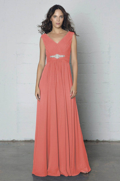 Sheath-Column Floor Length Chiffon Dress COZF14002