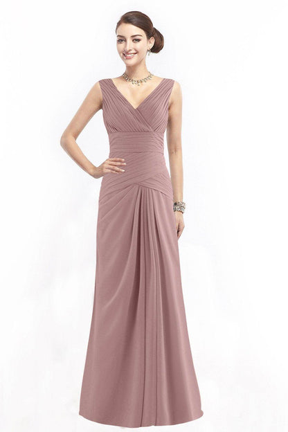 Sheath Floor Length Chiffon Bridesmaid Dress COZF1401E