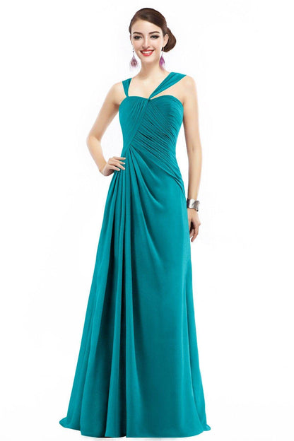 Sheath Floor Length Chiffon Bridesmaid Dress COZF1401F