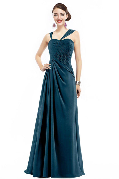 Sheath Floor Length Chiffon Bridesmaid Dress COZF1401F