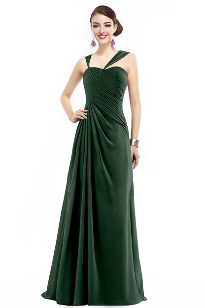 Sheath Floor Length Chiffon Bridesmaid Dress COZF1401F