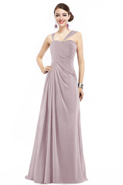 Sheath Floor Length Chiffon Bridesmaid Dress COZF1401F