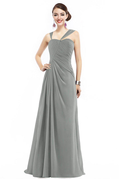Sheath Floor Length Chiffon Bridesmaid Dress COZF1401F