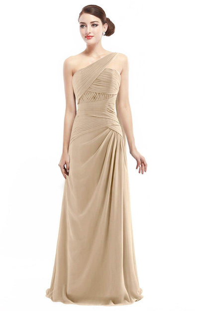 Sheath Floor Length Chiffon Bridesmaid Dress COZF14021