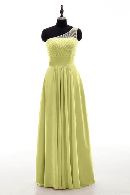 Sheath Floor Length Chiffon Bridesmaid Dress COZF1409A