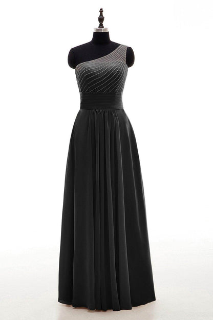 Sheath Floor Length Chiffon Bridesmaid Dress COZF1409A