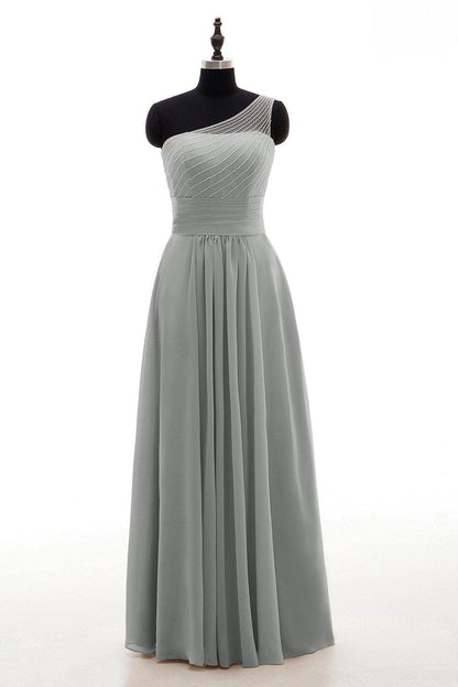 Sheath Floor Length Chiffon Bridesmaid Dress COZF1409A