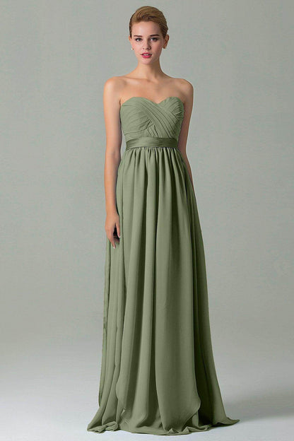 Sheath Floor Length Chiffon Bridesmaid Dress COZF140A1