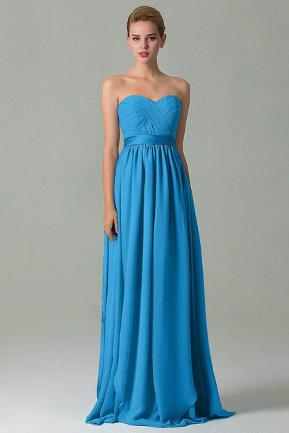 Sheath Floor Length Chiffon Bridesmaid Dress COZF140A1
