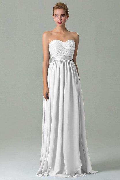 Sheath Floor Length Chiffon Bridesmaid Dress COZF140A1