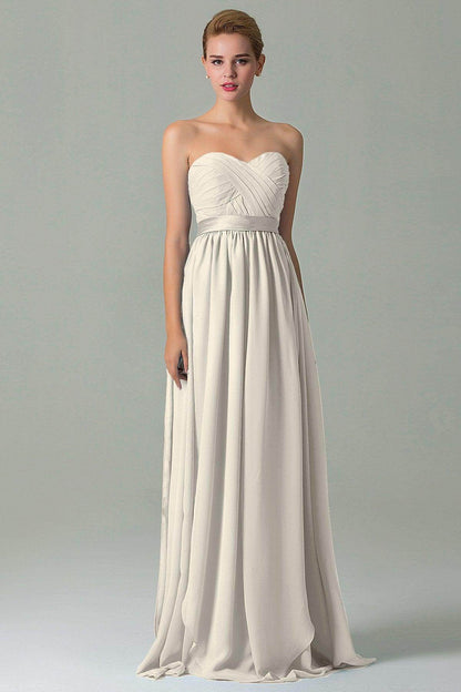 Sheath Floor Length Chiffon Bridesmaid Dress COZF140A1