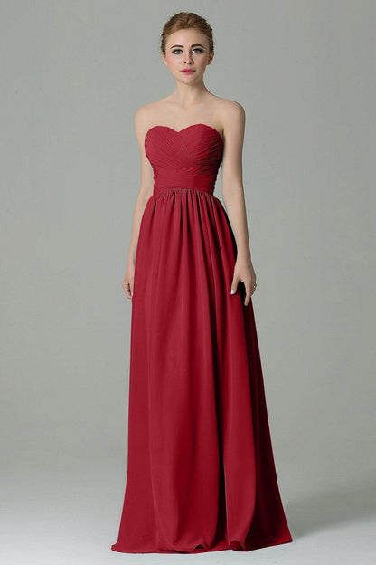 Sheath Floor Length Chiffon Bridesmaid Dress COZF1500C