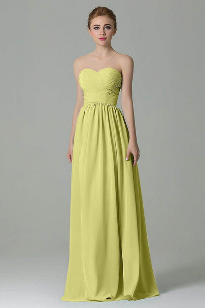 Sheath Floor Length Chiffon Bridesmaid Dress COZF1500C