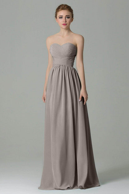 Sheath Floor Length Chiffon Bridesmaid Dress COZF1500C
