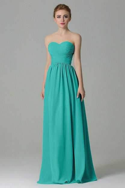 Sheath Floor Length Chiffon Bridesmaid Dress COZF1500C