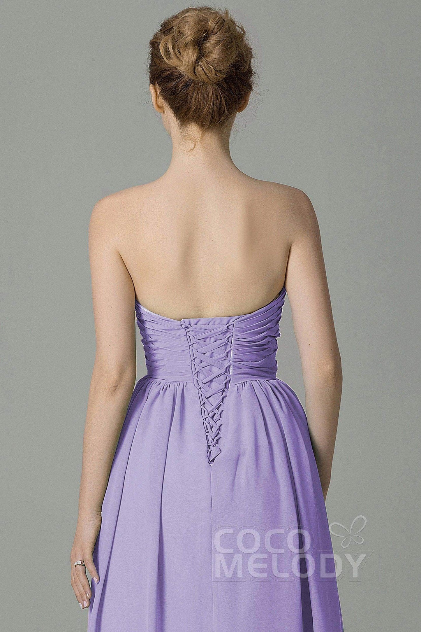 Sheath Floor Length Chiffon Bridesmaid Dress COZF1500C