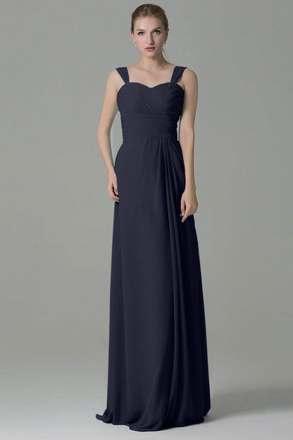 Sheath Floor Length Chiffon Bridesmaid Dress COZF1500D