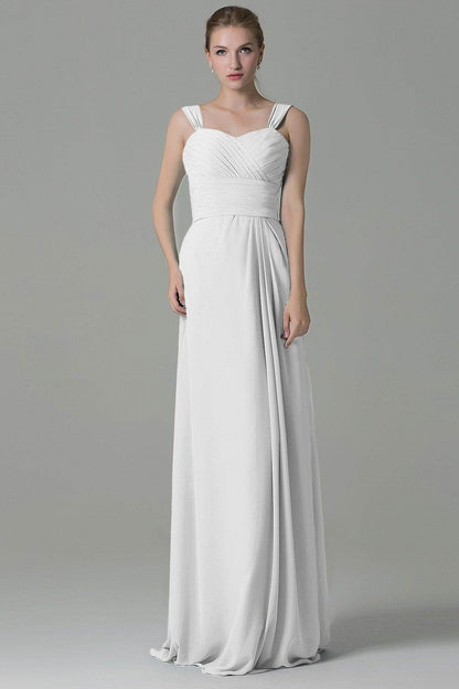 Sheath Floor Length Chiffon Bridesmaid Dress COZF1500D
