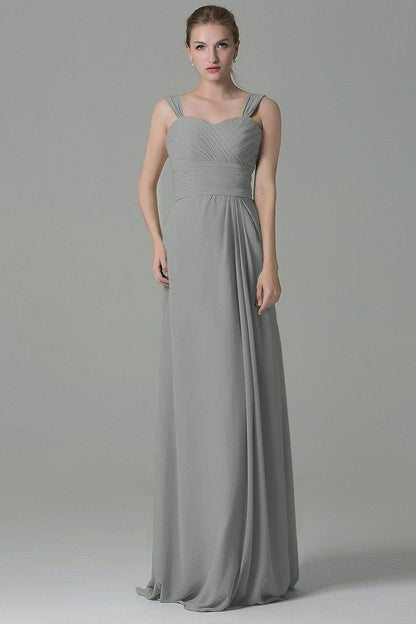Sheath Floor Length Chiffon Bridesmaid Dress COZF1500D