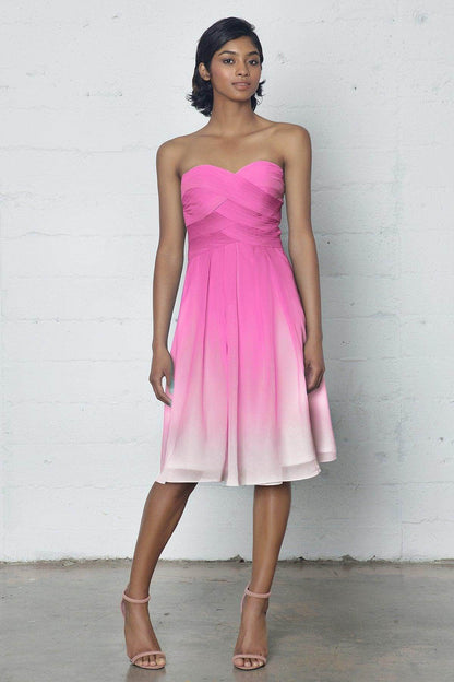Sheath-Column Knee Length Chiffon Ombre Dress COZF17007