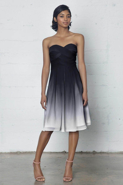 Sheath-Column Knee Length Chiffon Ombre Dress COZF17007