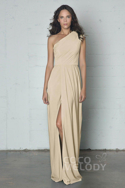 Sheath-Column Floor Length Knitted Fabric Dress COZF17010