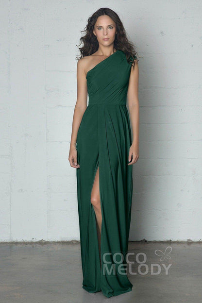 Sheath-Column Floor Length Knitted Fabric Dress COZF17010