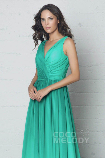 Sheath-Column Floor Length Chiffon Ombre Dress COZF17014