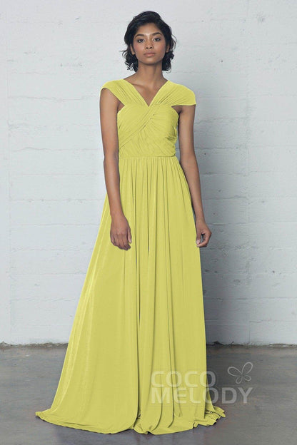 Sheath-Column Floor Length Knitted Fabric Dress COZF17017