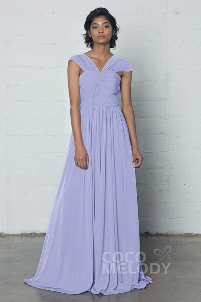 Sheath-Column Floor Length Knitted Fabric Dress COZF17017