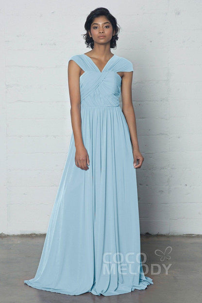 Sheath-Column Floor Length Knitted Fabric Dress COZF17017