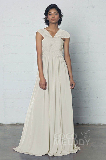 Sheath-Column Floor Length Knitted Fabric Dress COZF17017