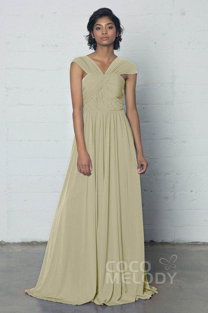 Sheath-Column Floor Length Knitted Fabric Dress COZF17017