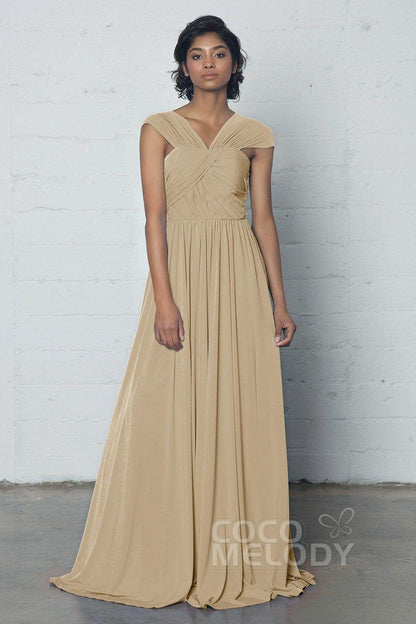 Sheath-Column Floor Length Knitted Fabric Dress COZF17017