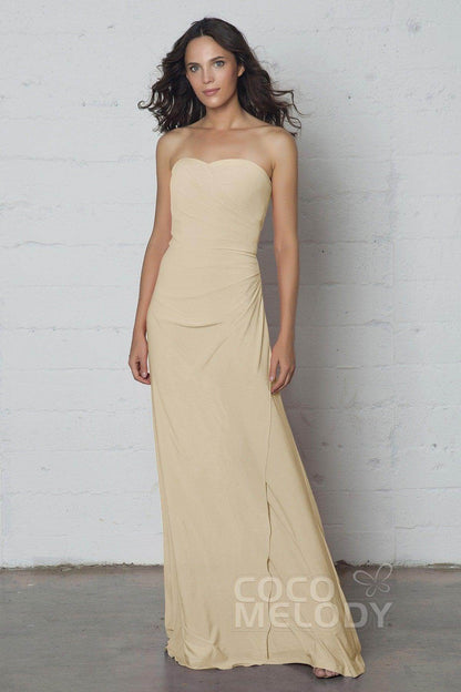 Sheath-Column Floor Length Knitted Fabric Dress COZF17018