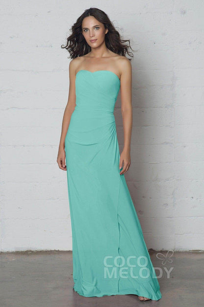 Sheath-Column Floor Length Knitted Fabric Dress COZF17018