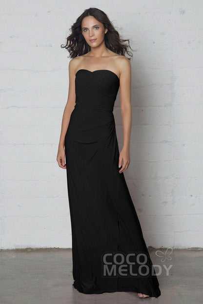 Sheath-Column Floor Length Knitted Fabric Dress COZF17018