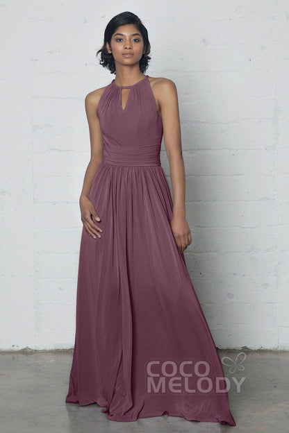 Sheath-Column Floor Length Knitted Fabric Dress COZF17019