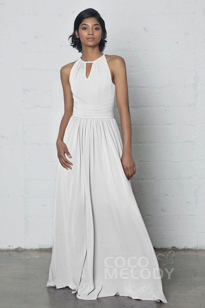 Sheath-Column Floor Length Knitted Fabric Dress COZF17019